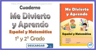 ¿quién dijo que aprender era aburrido? Cuaderno Me Divierto Y Aprendo 1 Y 2 Grado Espanol Matematicas Material Educativo Libros De Matematicas Lectura Y Escritura