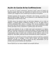 Gracias, amor, porque desde que apareciste mi vida entera ha cambiado. Accion De Gracias De Las Confirmaciones Confirmacion Cristo Titulo
