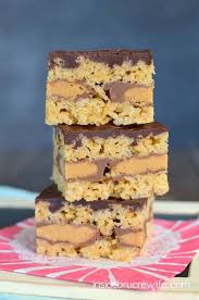 Peanut Butter Cup Rice Krispie Treats Desserts Peanut Butter Recipes Crispy Treats