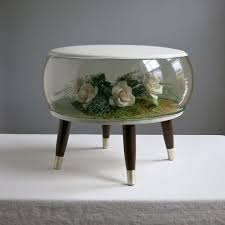 Vintage Inflatable Terrarium Foot Stool Ottoman With White Kitsch Decor Delightful Designs Decor