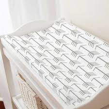 White And Gray Arrow Changing Pad Cover Changing Pad Cover Changing Table Pad Cover Contoured Changing Pad Cover