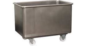 Wheeled industrial tote, plastic storage container box, 40 gal, black, set of 2. 1logistics Zuralski Stainless Steel Containers On Wheels