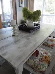 I Like The Distressed White Grey Color Of This Table May