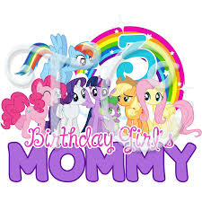 Friendship is magic is an animated television series produced by hasbro as part of the my little pony toy franchise, which is tied in with the 2010 relaunch of dolls and play sets and original programming for the american children's cable channel discovery family (formerly hub network). My Little Pony Personalized Family Birthday Shirt Pony Birthday Girl Birthday Cards My Little Pony Birthday