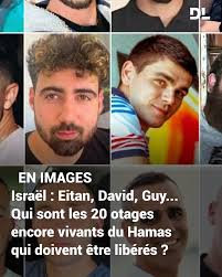 Ils sont 20 otages vivants sur les 48 que détient encore le Hamas dans la  bande de Gaza, selon Benjamin Netanyahou. Tous doivent être libérés au plus  tard lundi par les terroristes