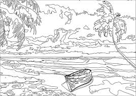 Coloring pages take you and your kids on a journey to an unknown land full of adventure. Tropical Beach Diy Paint By Numbers For Adults Coloring Page Itsostylish Com