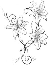 Lillies Lily Flower Tattoos Flower Drawing Lillies Tattoo