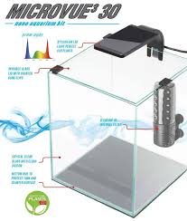 Microvue3 Aquarium Kit Aquarium Kit Glow Fish Invisible Glass