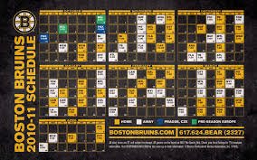 We have an extensive collection of amazing background images carefully chosen by our community. Free Download Boston Bruins Schedule 10 11 Wallpaper 220562 1920x1200 For Your Desktop Mobile Tablet Explore 49 Bruins Schedule Wallpaper Nhl Logo Wallpaper Boston Bruins Logo Wallpaper Patrice Bergeron Wallpaper