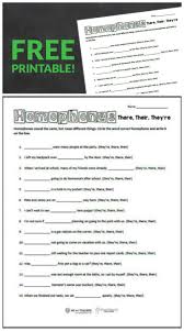 Spelling and punctuation | level: Free Printable Homophones They Re Their There Weareteachers Homophones Worksheets Homophones Phonics Worksheets