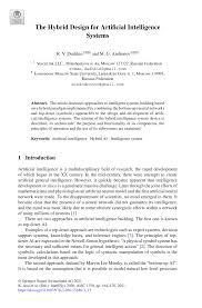Tdn tv gives a fresh perspective on the fashion and function of home: Pdf The Hybrid Design For Artificial Intelligence Systems