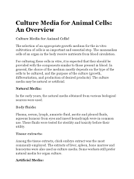 Atcc animal cell culture guide. Culture Media For Animal Cells Growth Medium Cell Culture