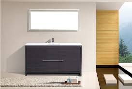 single sink gray oak modern bathroom vanity