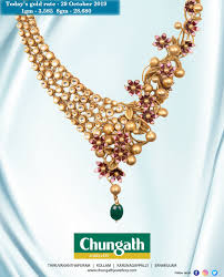 Pin By Chungath Jewellery On Necklace Gold Gold Rate Necklace Gold Necklace