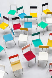 designer duo muller van severen launches a collection in aluminum the round table s the alu chair the stackable chai chair industrial style chairs furniture