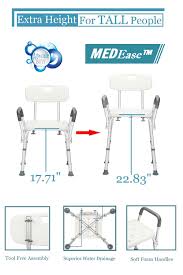 Tall Shower Chair With Arms Backrest In 2020 Shower Chairs For Elderly Shower Chair Chair
