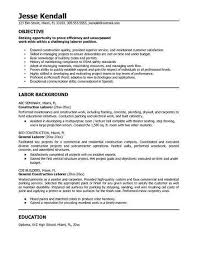 Resume Examples General Labor Resume Objective Statement Resume Objective Good Objective For Resume