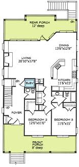 These home plans for narrow lots were chosen for those whose property will not allow the house's width to exceed 55 feet. Plan 15035nc Narrow Lot Beach House Plan Beach House Floor Plans Beach House Plans House Layout Plans