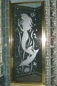 Etched Glass Shower Doors