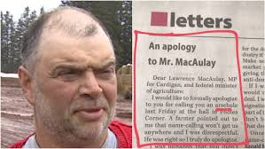 P.E.I. farmer apologizes in local paper for calling agriculture minister  'an arsehole'