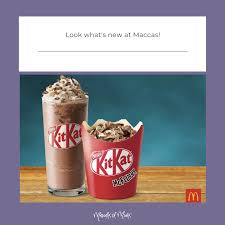 New Kitkat Mcflurry And Frappe In 2020 Frappe Banana Caramel Pie Chocolate Drinks