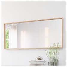 Nissedal White Stained Oak Effect Mirror 65x150 Cm Ikea Mirror Wall Living Room Mirror Dining Room Wall Mirrors Ikea