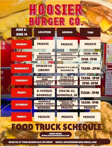 Hoosier Burger Co food truck (also Inside Catfish Willy's) — Fast food restaurant food truck in Evansville, Indiana