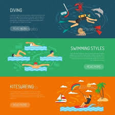 Water Sport Horizontal Banners Kite Surfing Swim Fashion Water Sports