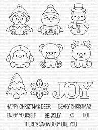 I just can't do the holiday without the smell of pine tree in the room! Clearly Besotted Winter Plushies Clear Stamps In 2021 Christmas Drawing Clear Stamps Christmas Doodles