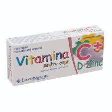 Vitamina C Zinc D Pentru Copii 20 Comprimate Masticabile Farmacia Tei