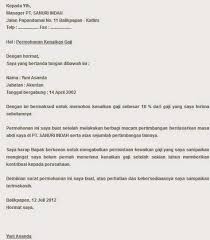 Contoh Surat Pengajuan Permohonan Kenaikan Gaji Dengan Gambar Tanggal Tanda Nama