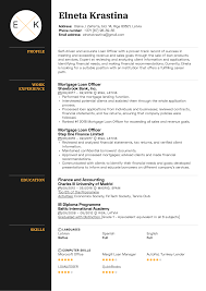 I am currently a professional in the construction industry with a degree in engineering. Mortgage Loan Officer Resume Sample Kickresume