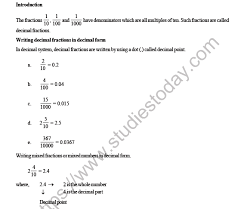 cbse class 4 maths decimals worksheet
