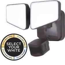 Enbrighten 240 Degree 2480 Lumen Bronze Hardwired Led Motion Activated Flood Light With Timer Lowes Com In 2020 Flood Lights Security Lights Motion Sensor Lights Outdoor