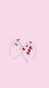 Pink Hands And Friends Image Wallpaper Tumblr Lockscreen Hand Outline Pink Wallpaper Iphone