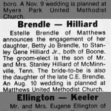 Marriage of Brendle