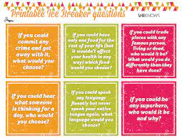 Just make sure not to go overboard with the retirement party games. Icebreaker Questions That Will End Dinner Party Awkwardness Sheknows