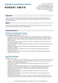 Student Teacher Resume Samples Qwikresume