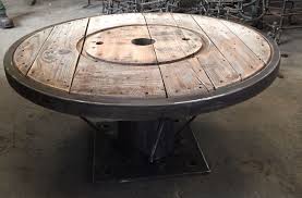 touret bois fer pour salon type loft industrial table basse moderne salon contemporain fait ma table basse tables a rouleau en bois tables de machine a coudre