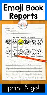 Emoji Book Reports Library Lessons Elementary School Library Activities School Library Displays