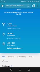 Once you logged in, you will see the quiz right under the search box, marked with an upper q. Microsoft Rewards Discussion Rllmuk