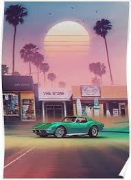 Synthwave Sunset Drive Posters Retro Futurism Aesthetic Wallpapers Glitch Wallpaper
