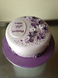 Elegant Simple Birthday Cake For Grandma Delicate Lilac Purple And White Flowers On This 70th Birthday Cake Birthday Cake With Flowers 80 Birthday Cake 90th Birthday Cakes