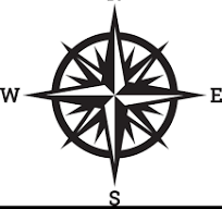 Classic Compass Rose - Four Directions – Royalty-Free Vector ...