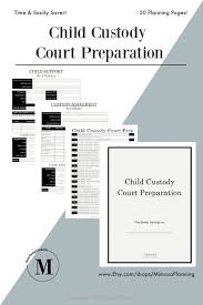 Child Custody Court Preparation Planner Journal Pdf Etsy Child Custody Parenting Plan Custody Child Custody Battle