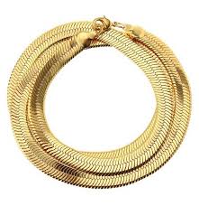 We offer both 10k/14k/18k solid gold and 18k pvd gold plated. 18k Gold Plated Snake Necklace For Men