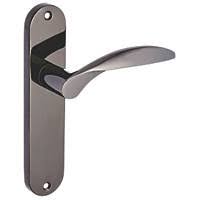 Chrome door handles with dual chrome winged levers. Black Door Handles Door Furniture Screwfix Ie