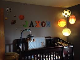 Basketball football baseball glove canvas wall art poster print rustic sports ball themed painting for teens kids bedroom nursery playroom (12x12x3 panels) 4.6 out of 5 stars 138 Jax S Sports Themed Nursery Boy Nursery Themes Sports Nursery Theme Baby Boy Nurseries