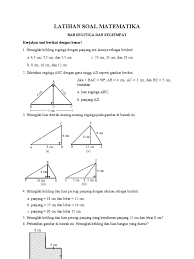 Pada gambar dapat dilihat bahwa panjang ketiga. Ihan Soal Matematikakelas 1 Smpbabsegitigadansegiempat