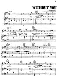 Warum müssen noten immer etwas kosten. Without You Harry Nilsson Free Piano Sheet Music Pdf